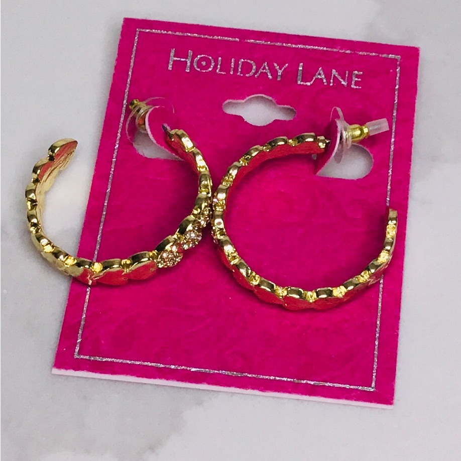 Earrings Heart Hoops Earrings Holiday Lane New 17$